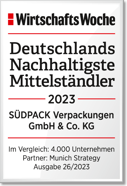 SÜDPACK - Most Sustainable SME 2023 | WirtschaftsWoche Award