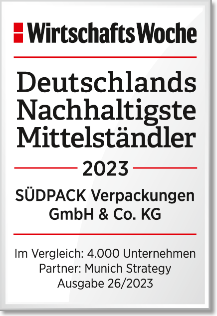 SÜDPACK - Nachhaltigster Mittelständler 2023 | WirtschaftsWoche Auszeichnung